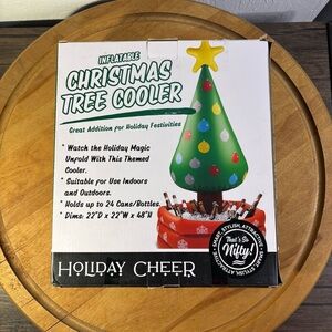 BRAND NEW Holiday Cheer 4 ft. Inflatable Christmas Tree Cooler 24 Cans/Bottles